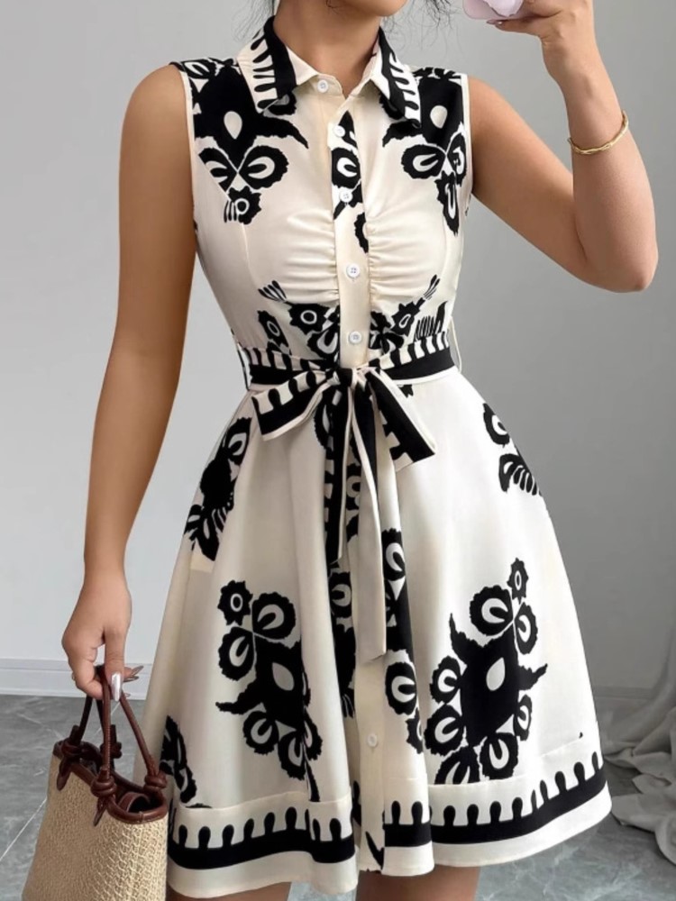 French Vintage Floral Midi Dress - Zomer Nieuwe Mode Casual Jurk Voor