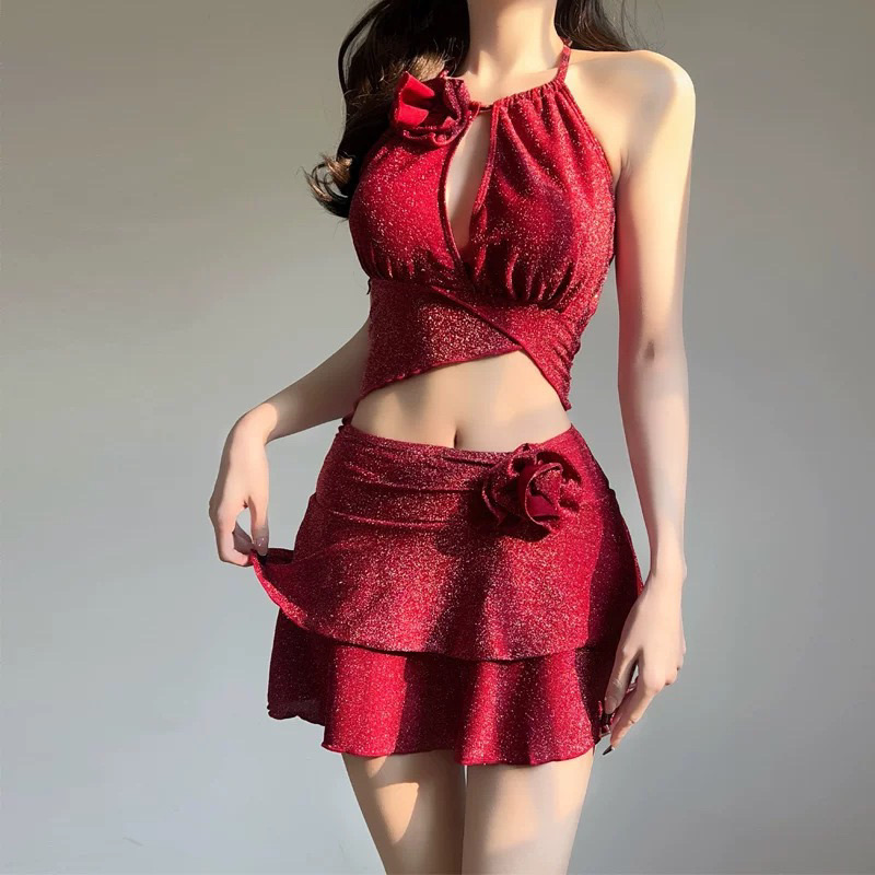 Swimwear - Nieuwe collectie 2-delige bikiniset dames Koreaanse