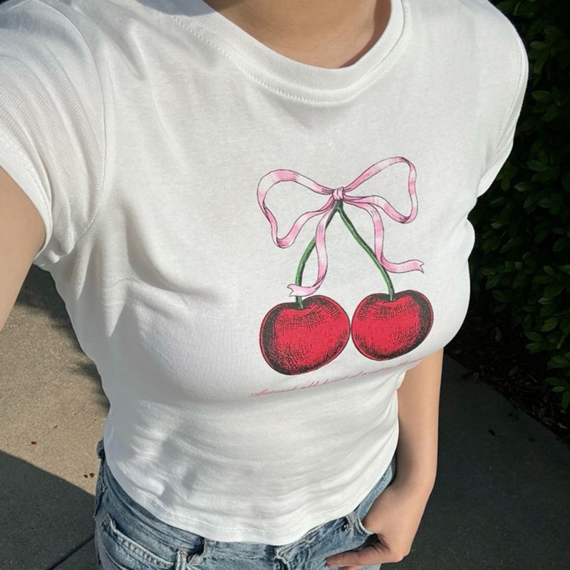 Vrouwen y2k Crop Tops Zomerkle - Y2K Graphic Baby Tee Crop recensie en prijs