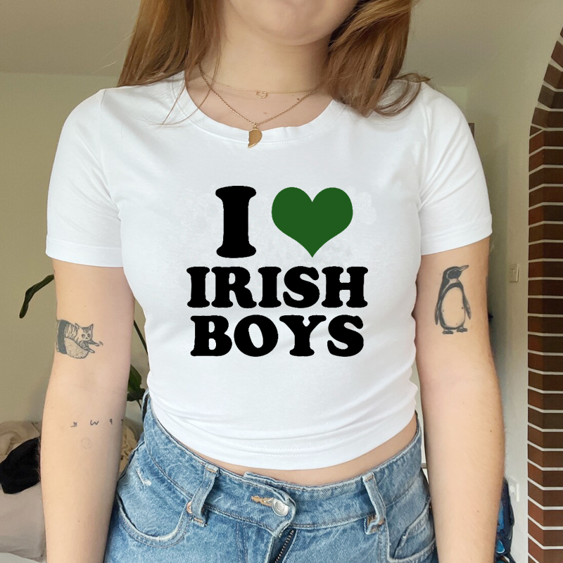 Ik Hou Van Iers Jongens Hiphop - Y2K Graphic Baby Tee Crop recensie en prijs