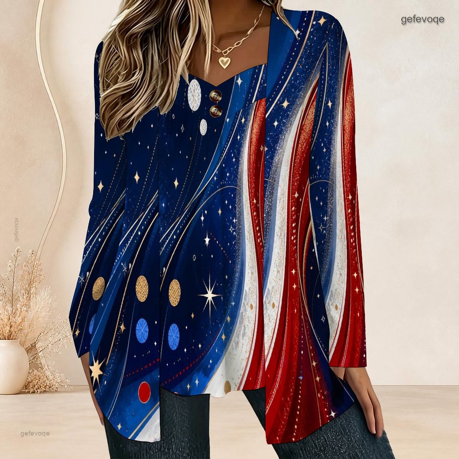 Dames nep-tweedelig blouse met - Blouses recensie en prijs