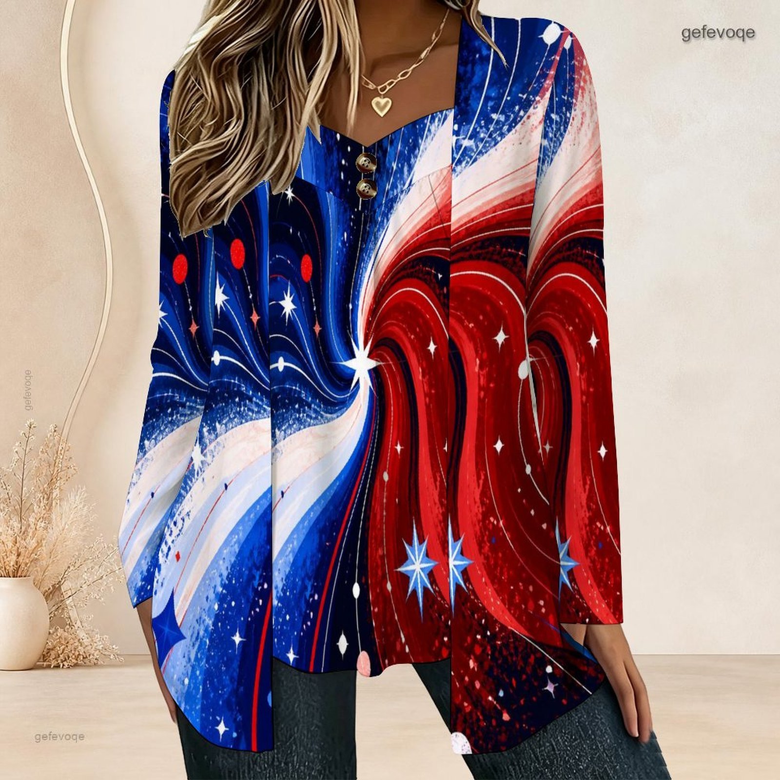 Dames nep-tweedelig blouse met - Blouses recensie en prijs