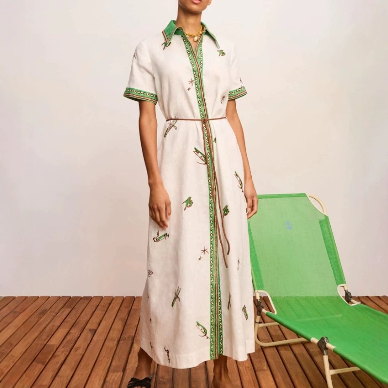 2026 Herfst Nieuwe Originele D - Casual Loose Linen Shirt Dress recensie en prijs